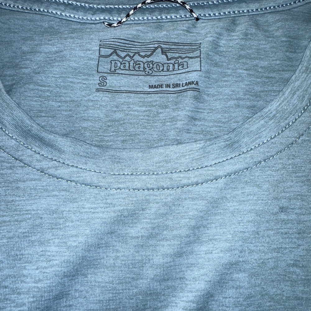 Patagonia Capilene Cool Daily Graphic Shirt Mens Sz S Blue Long Sleeve Hiking - Picture 5 of 8